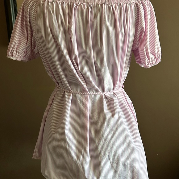 Pink Plus Striped Off the Shoulder Top EUC Size 1X - Picture 4 of 7